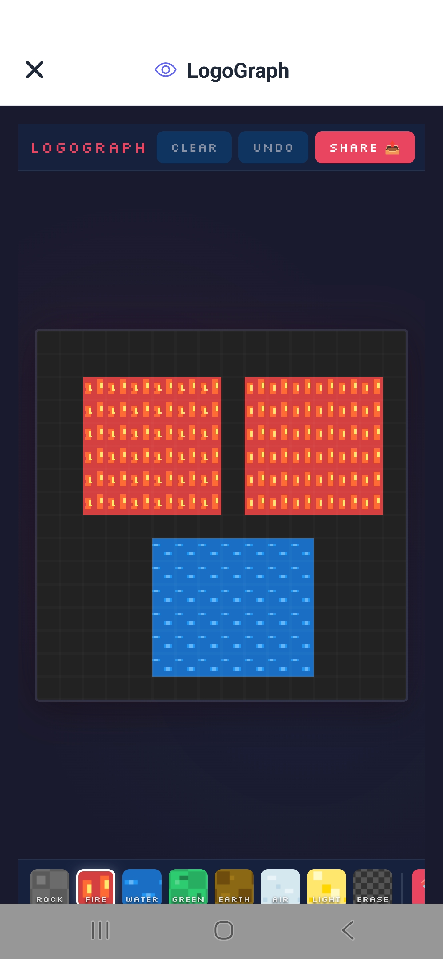 LogoGraph pixel-art editor made with Neyse
